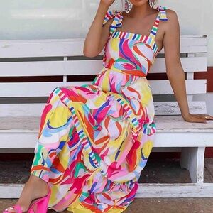 NWT Flying Tomato Colorful Maxi Dress